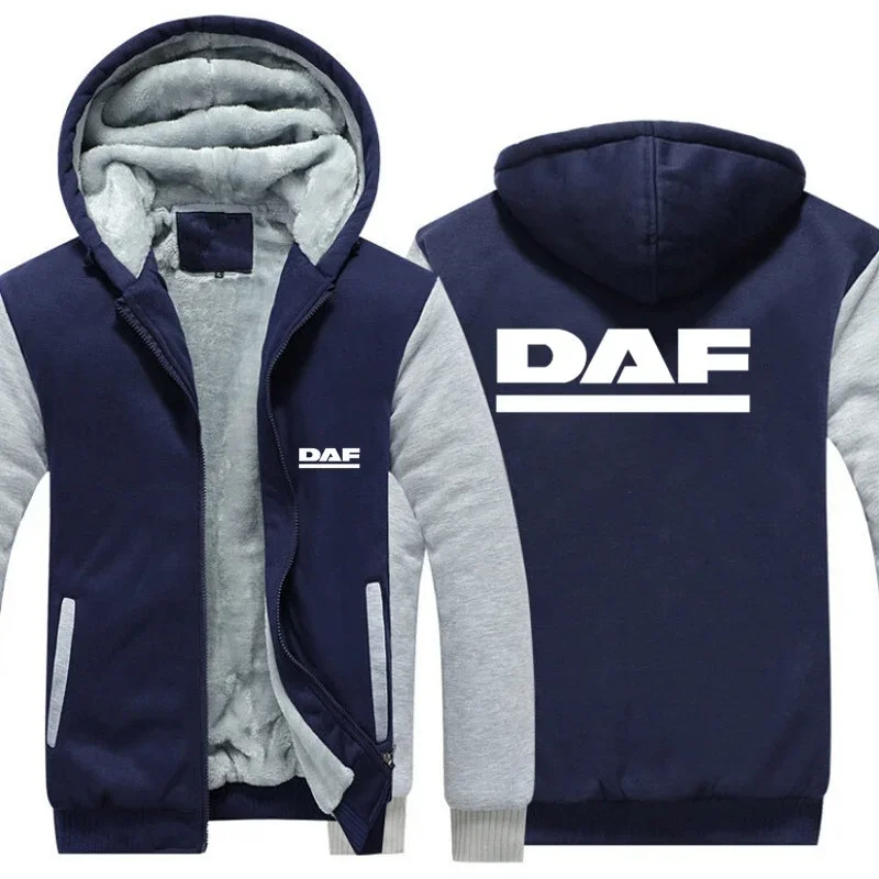 

NEW Winter Thicken Warm Hoodies Men/Women truck fans DAF sweatshirt Casual Fleece Hoodie coat male Jacket Coat