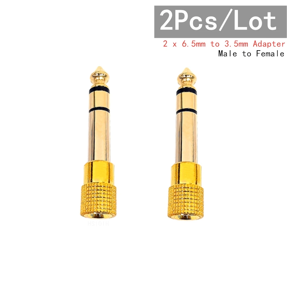 Audio Adapter Set: 6.5mm to 3.5mm and 3.5mm to 6.5mm Converters (2 Pieces), 1/4-Inch to 1/8-Inch Versatility for Enhanced Sound Connection