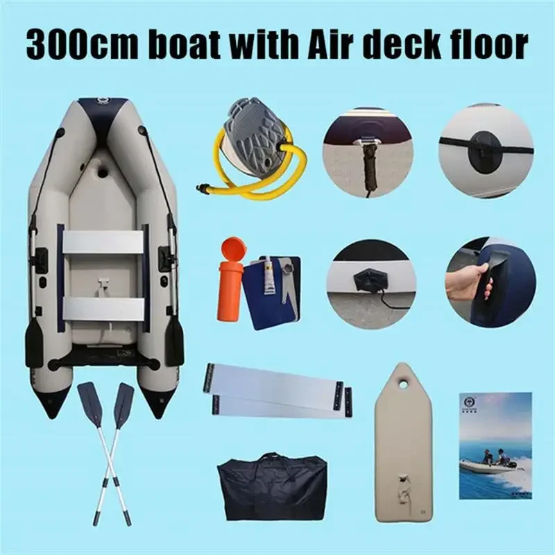 SolarMarine PVC 3M Rigid Inflatable Boats High Quality Assault Boat River Raft Dinghy with CE Certificate 4luxury life vest