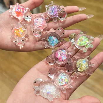 10pcs Colorful Glow Turtle Suitable for DIY Jewelry Making, Keychains, Necklaces, Home Decor, Cute Turtle Pendant & Holiday Gift 1
