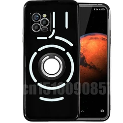 Premium Ring Holder Kickstand Case - Soft TPU Back Cover for Enhanced Grip and Convenience (Glossy Black Ring)
