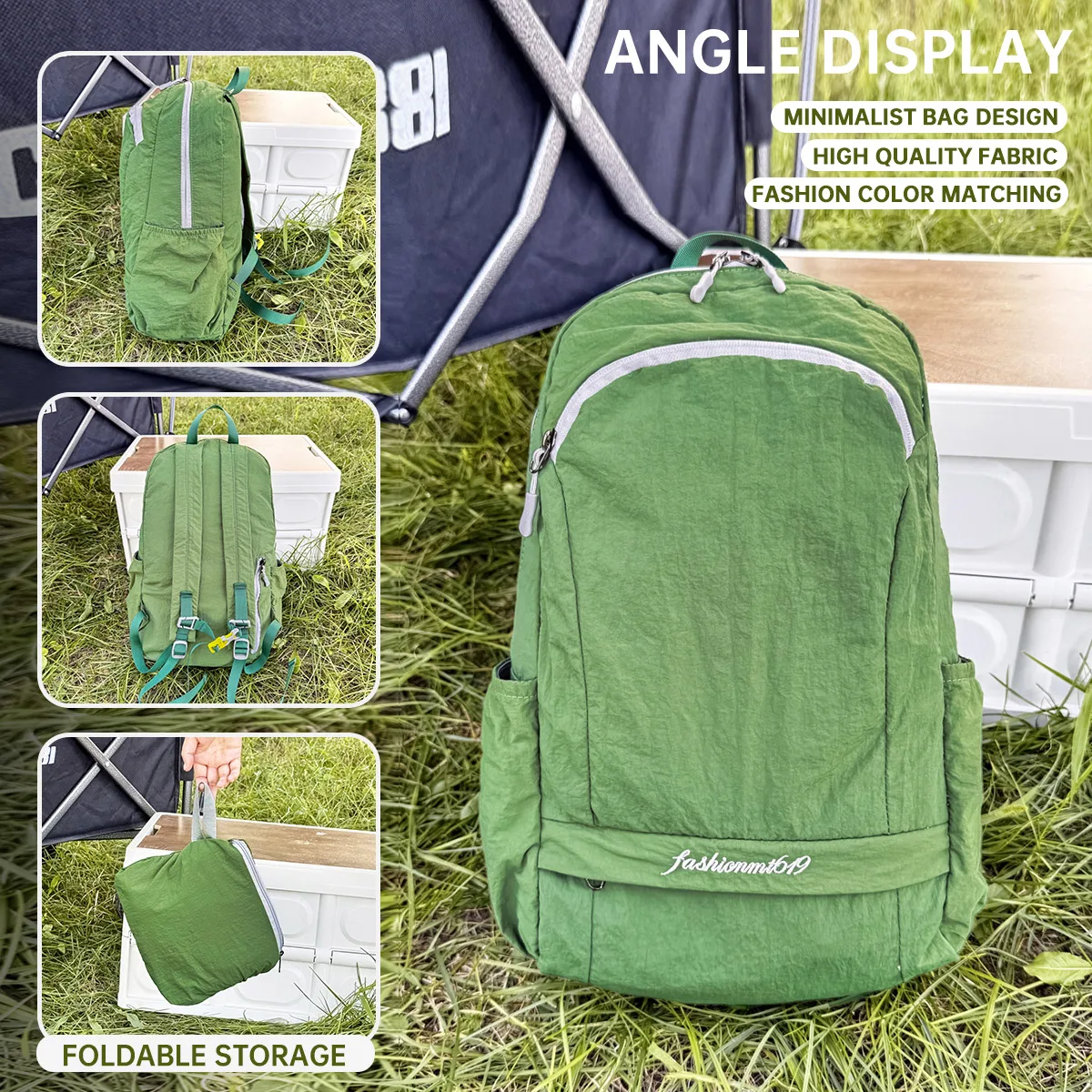 Lightweight Waterproof Nylon Backpack for Women, Outdoor Travel, Mountaineering, Large-Capacity School Bag, College Student Class Travel Small Backpack for Men