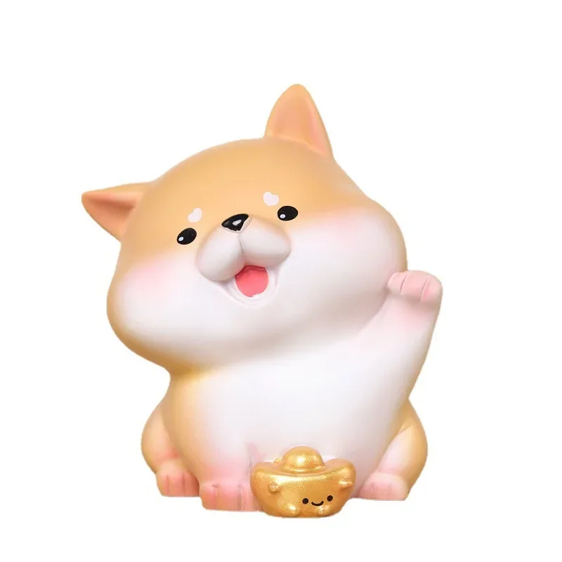 

Cute Small Chai Dog Decoration Car Table Top/Office Desktop Decoration Warm Mini Cartoon Animal Resin Crafts Home Accessories