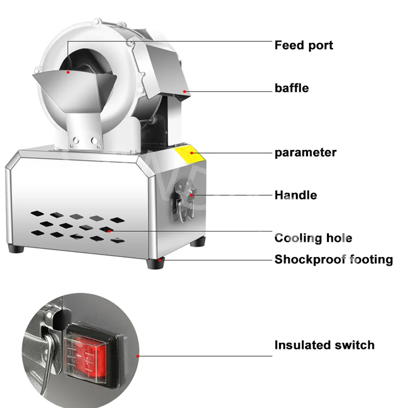 Commercial Full-Automatic Electric Potato Radish Slicer Multi Functional Sweet Potato Slicing And Shredding Machine Stainless St 3
