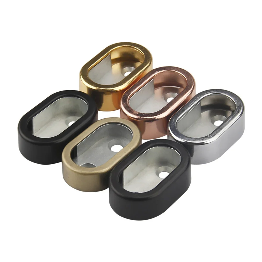 S Flanges Oval Wardrobe Rail Rod End Bracket Support Chrome Plated Oval Flange Base Wall Mounted 4 Pcs I3078949991