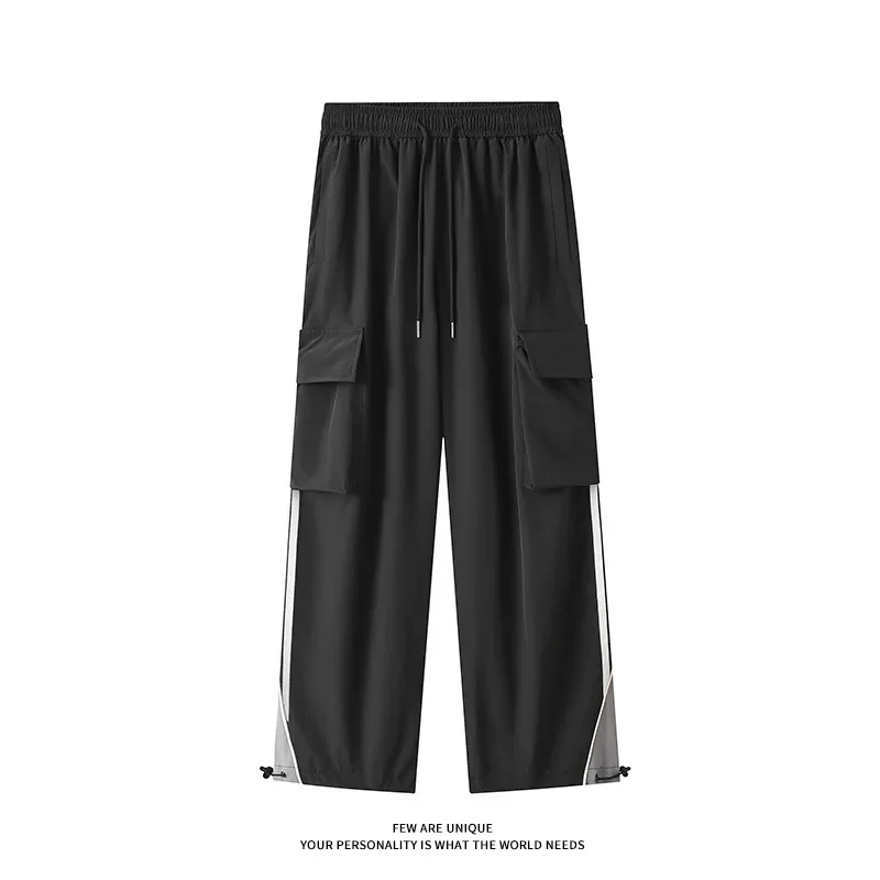 thumbnail image 1 of Pantalones Cargo de estilo americano para hombre, pantalón informal, holgado, con pierna recta, para deportes al aire libre, a la moda, primavera, 1 of 5