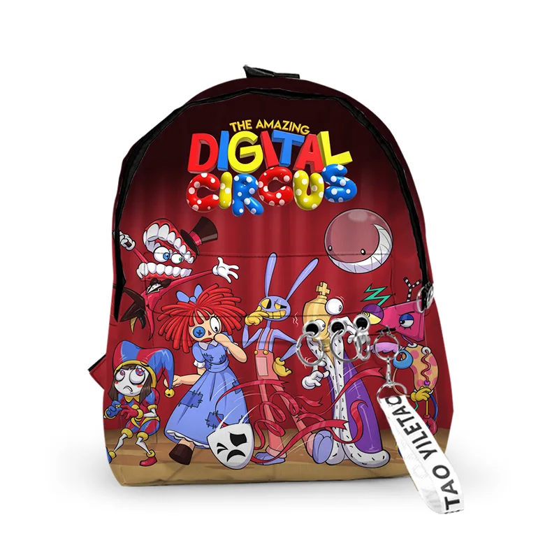 

The Amazing Digital Circus Backpacks 3D Printed Teenager Girls School Bags Unisex Travel Rucksack Canvas Key Accessory Bookbag