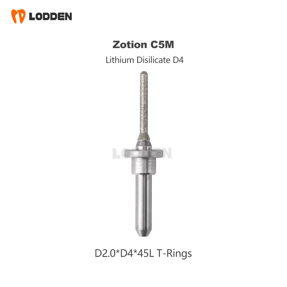 LODDEN 1 Stück Lithium-Disilikat-Fräser für Zotion C5M Dentallabormaterialien Glaskeramik D4 Magnetring-Schleifbohrer – Detail 8