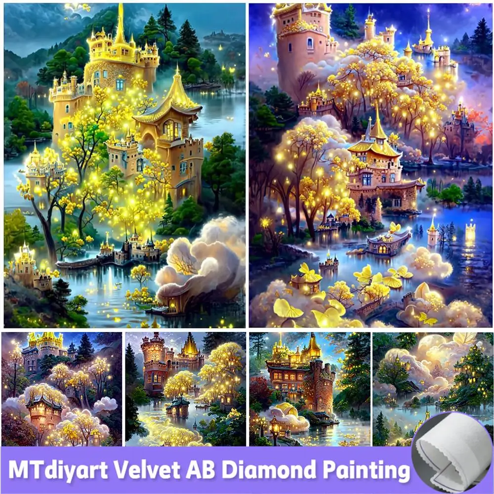 Velvet Canvas AB Diamond Painting Landscape 5D DIY Diamond Embroidery  Flower Bird Mosaic Pictures Cross Stitch Kits Home Decor - AliExpress