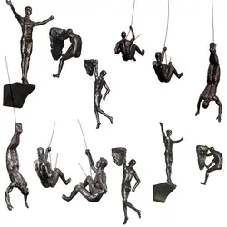 Rock Climbing Man Resin Sculptures Statue Climbing Athlete Man Art Sports Wall hanging Ornaments Home Figures Miniatures