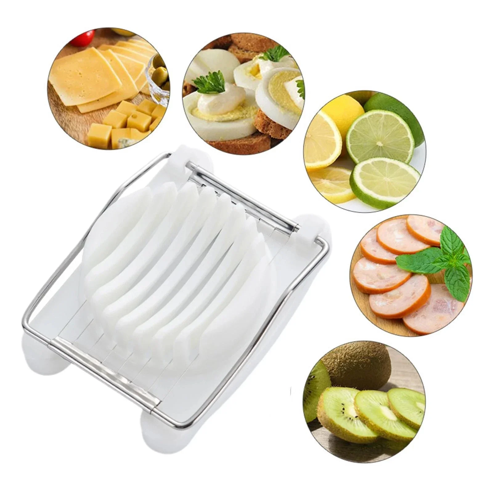 Multifunctional Egg Cutter Creative Fancy Cutting Slicer Slicing Gadgets Home Stainless Steel Kitchen Novel Accessories