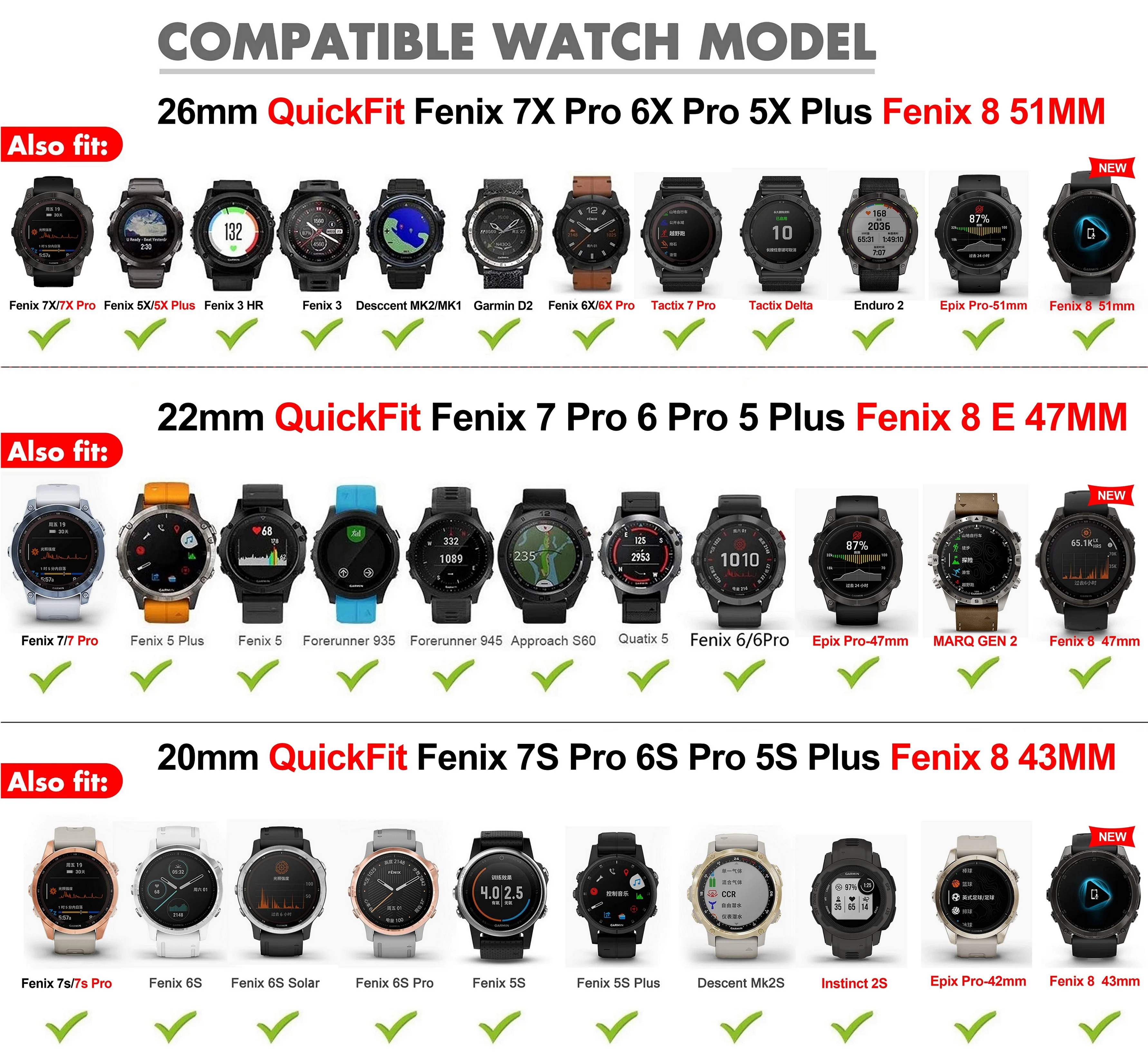 Premium Silicone Watch Strap - QuickFit, Multi-Size Options, Durable and Versatile Design
