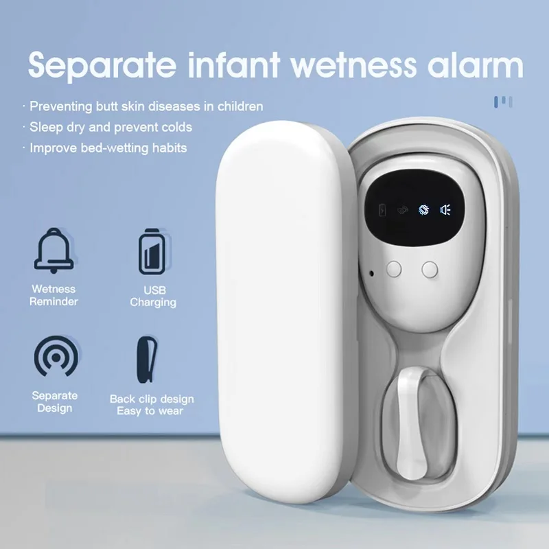 Baby Portable Wet Reminder Alarm Diaper Induction Monitor Wireless Bed-Wetting Alarm Sensor Anti-Wetting Bed Elderly Toddler Kid