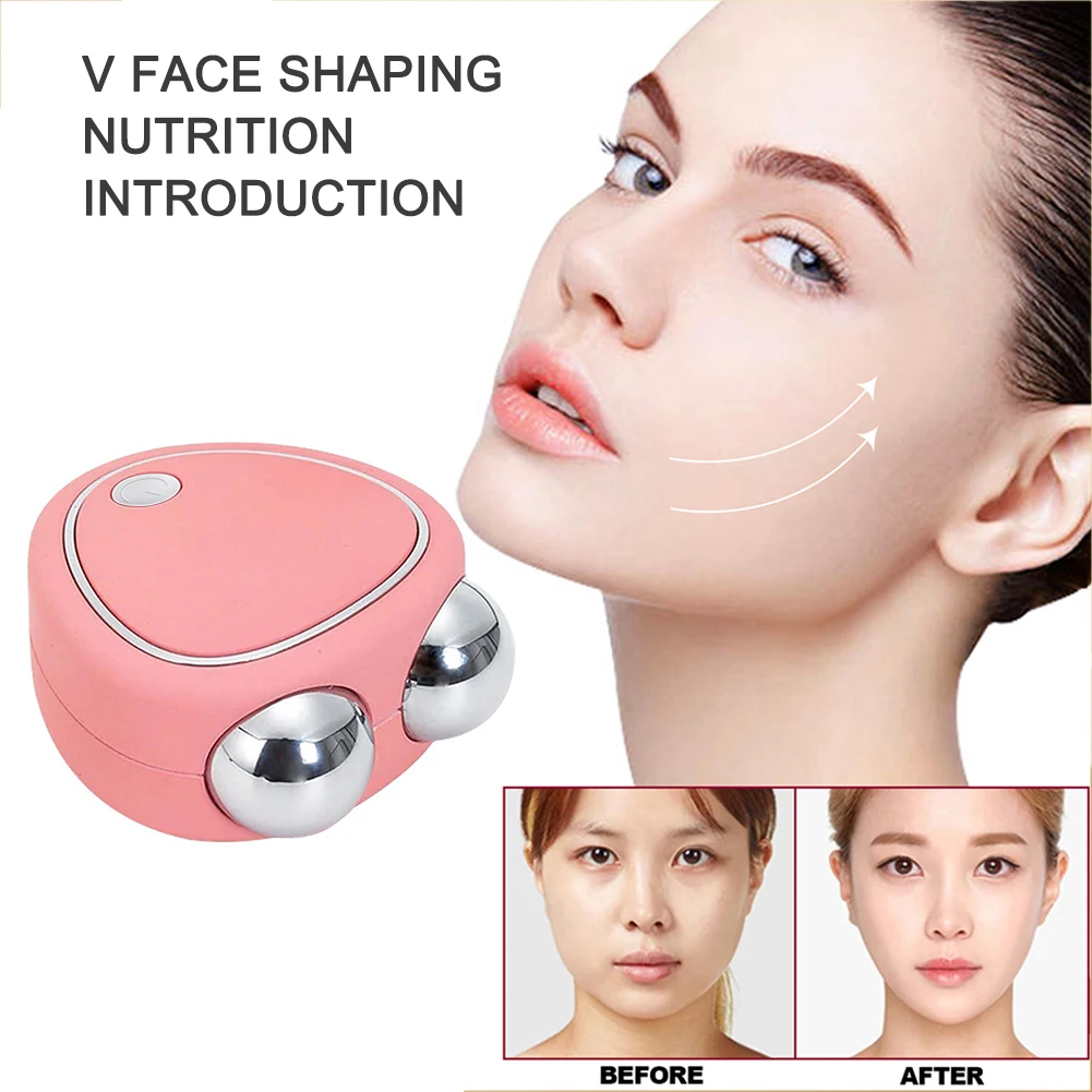 Ems Micro-current Beauty Instrument Lifting Firming Rf Double Roller Massager Wrinkle Remover Rejuvenation Skin Care Tools