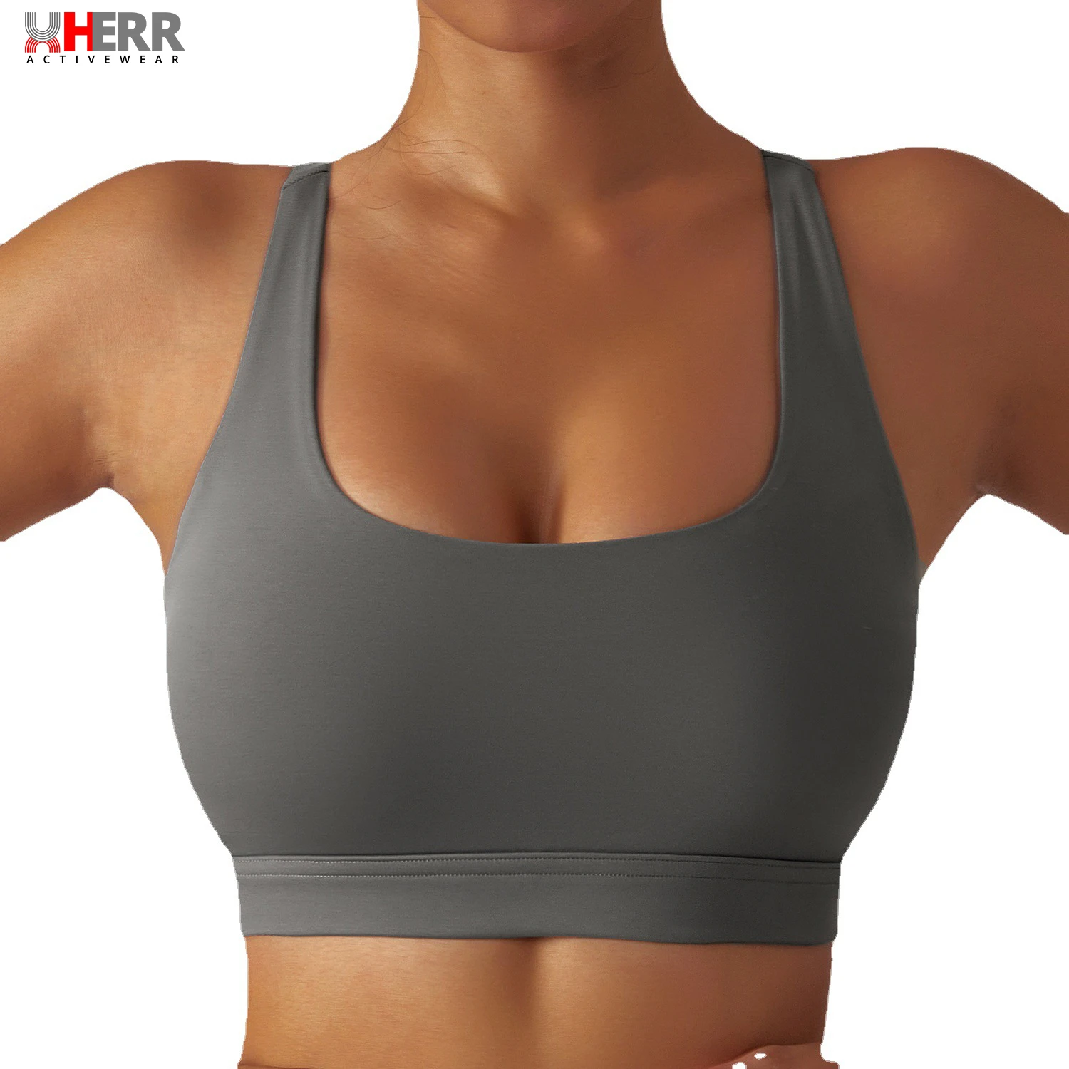 X HERR Sustainable Wide Strap Sports Bras for Women Athletic Racer Back