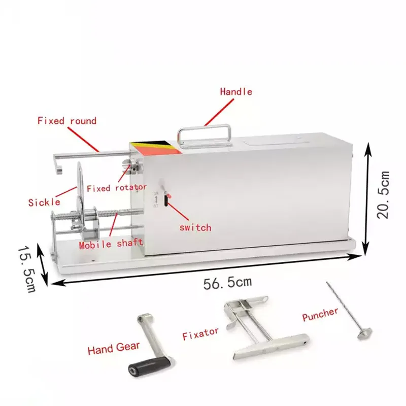 French Fry Cutter Potato Chip Cutter Potato Chips Slicer Electric Potato Tower Machine images - 6