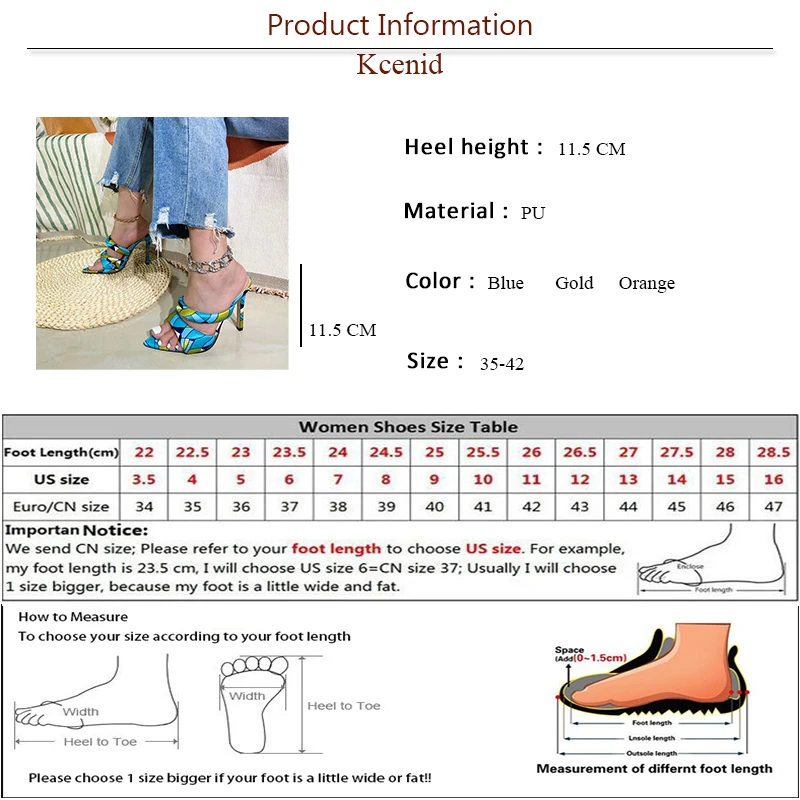 Kcenid Sexy Pointed Toe High Heels Slippers Summer Thin Heels Fashion Women Sandals Ladies Club Stripper Slides Shoes Woman