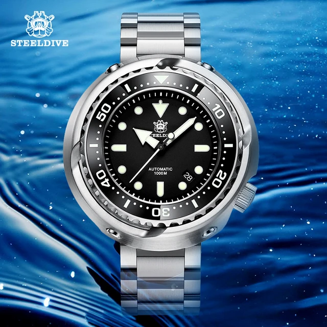 STEELDIVE 1978 Big Tuna Automatic Mechanical Watch Men NH35A Sapphire  Crystal Self Winding 1000m Waterproof Diver Watches _ - AliExpress Mobile