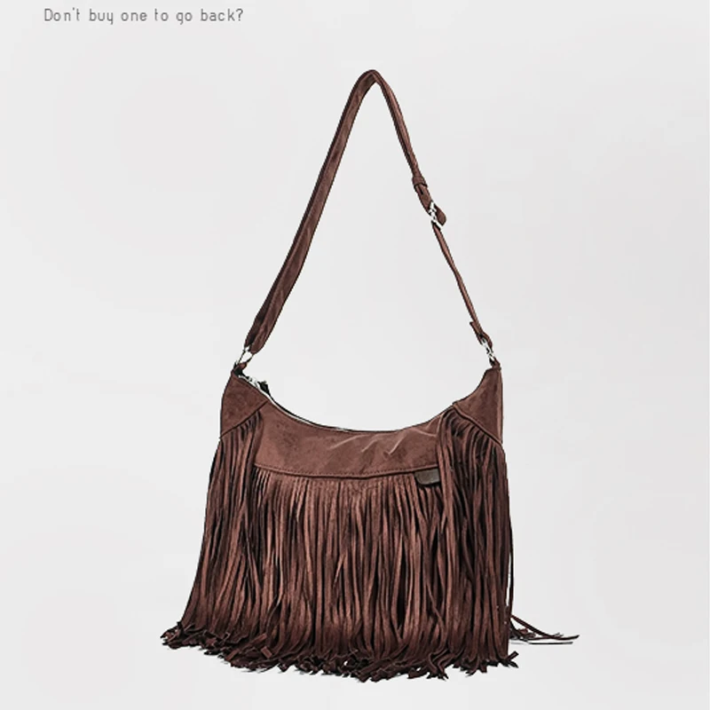 

Fashion Personality Retro Tassel Handbags for Women 2022 Designer Luxury Hot Girl Sweet and Cool Casual Wild Tote Bags
