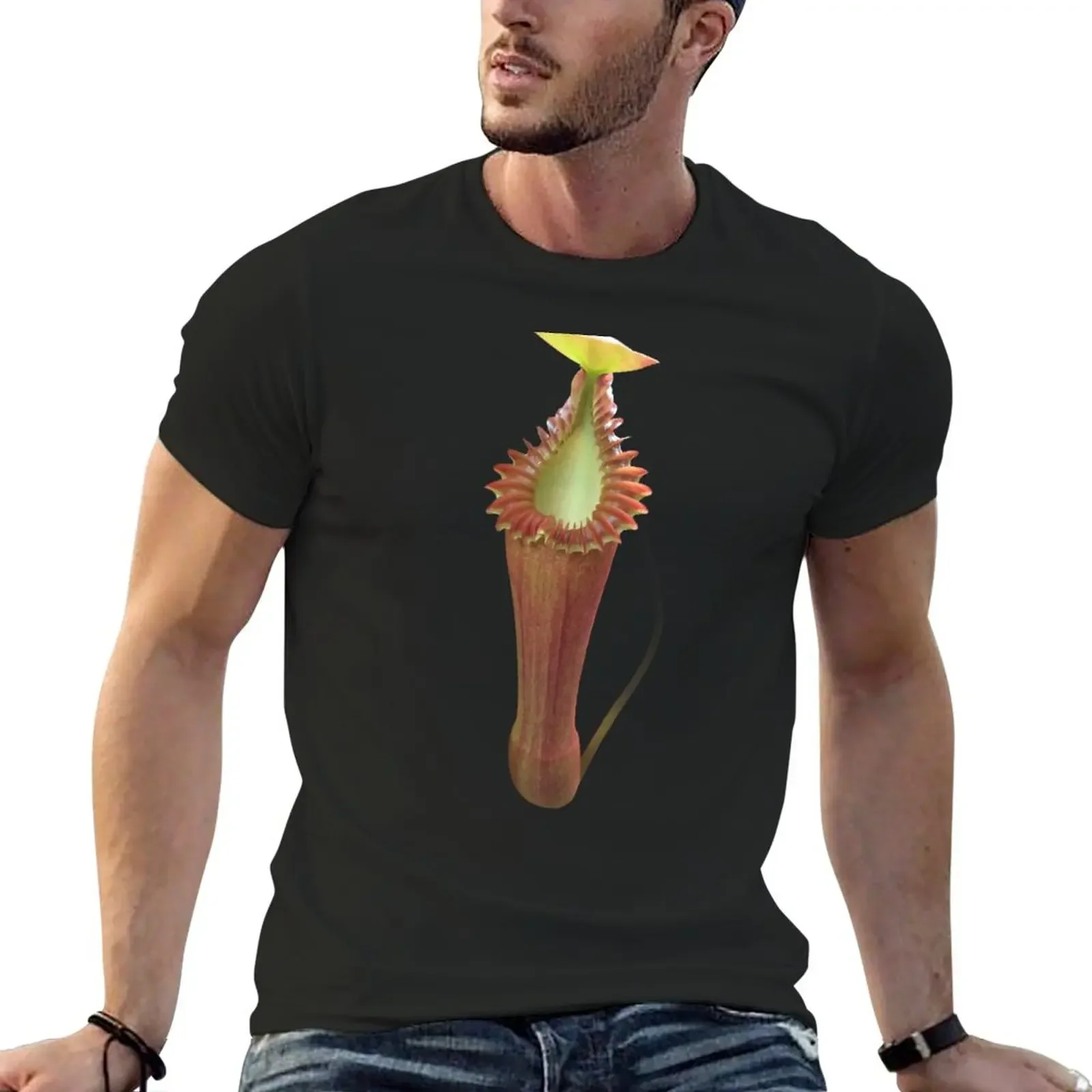 Newenthes Edwardsiana, King Of The Carnivore Plants. T-Shirt Summer Top Kawaii Clothes Magliette Vintage Da Uomo