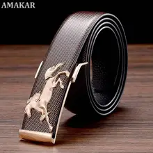 Designer Belts New Leather Belts for Men Buckle Fancy Vintage Jeans Plate Buckle Belts