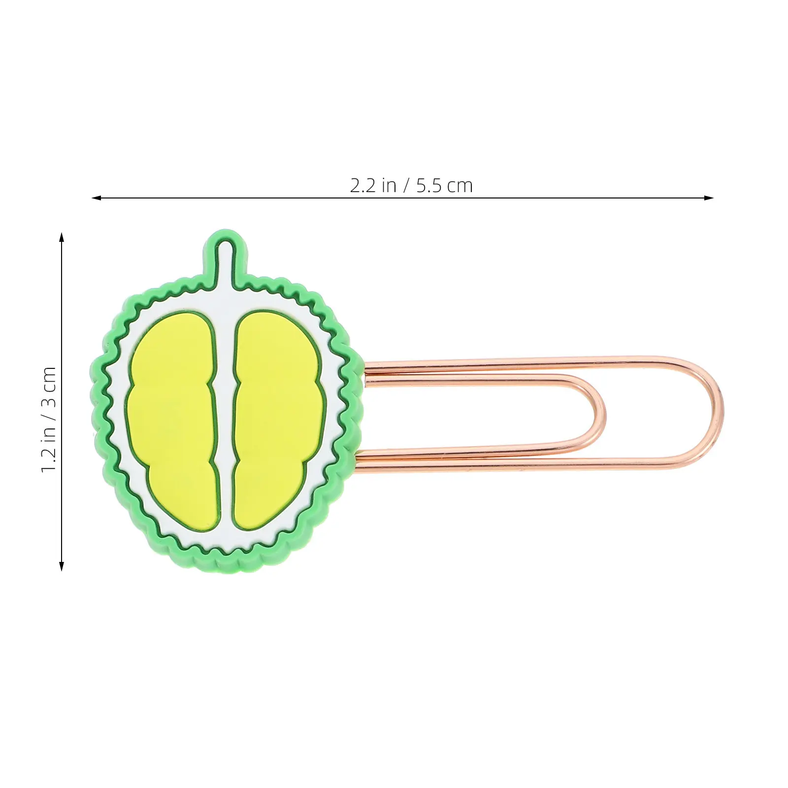 10Pcs 금속 종이 클립 북마크 과일 모양의 장식 사무실 학교 문구 종이 용 귀여운 재미 있은 종이 클립 북마크 클립