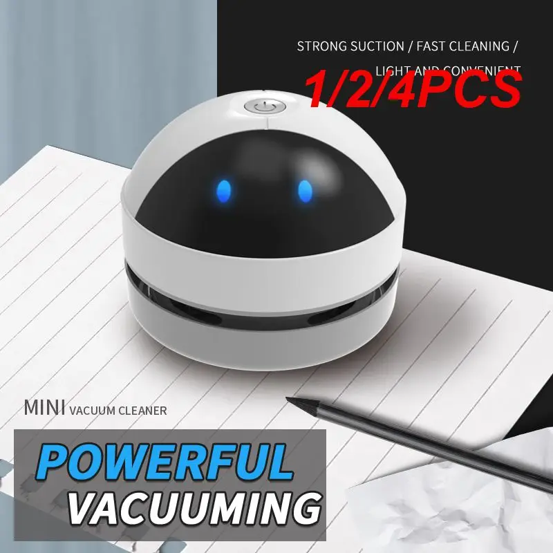 

1/2/4PCS Automatic Mini Vacuum Cleaner Office Desk Dust Removal Accessory Robot Vacuum Cleaner Home Desktop USB Charging