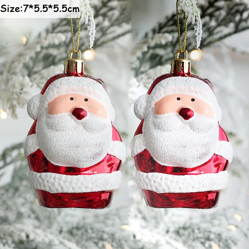 thumbnail image 1 of Adornos para árbol de Navidad, muñeco de ángel blanco, copos de nieve, bola de alce de oro rojo, decoración colgante para árbol de Navidad, Año Nuevo 2023, juguetes para niños, 1 of 5