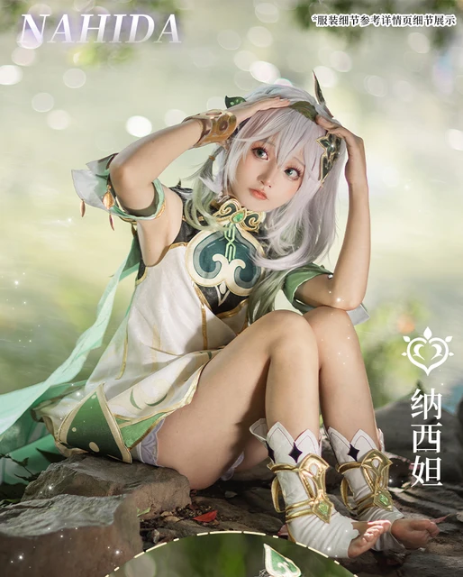 Cocos-sss Game Genshin Impact Nahida Cosplay Costume Game Genshin Impact  Cosplay Lesser Lord Nahida Halloween Costume And Wig - Cosplay Costumes -  AliExpress