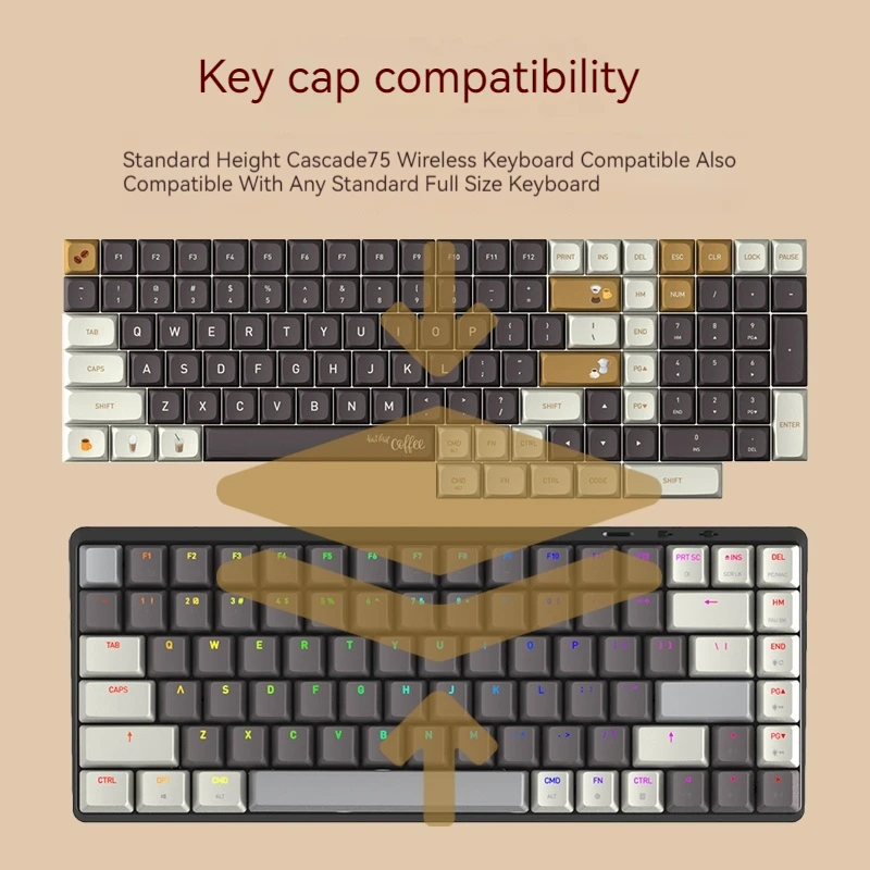 Azio Cascade 75%  Ű, Pbt Űĸ, Ŀ ׸,  , ũƼ Ʈ, Ǯ , Ŀ ÷, Ű 