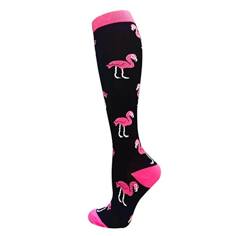 Sports Compression Socks Fun Pattern Halloween Balloon Stripe Shin Guards Elastic Outdoor Running Basketball Rugby Riding Socks