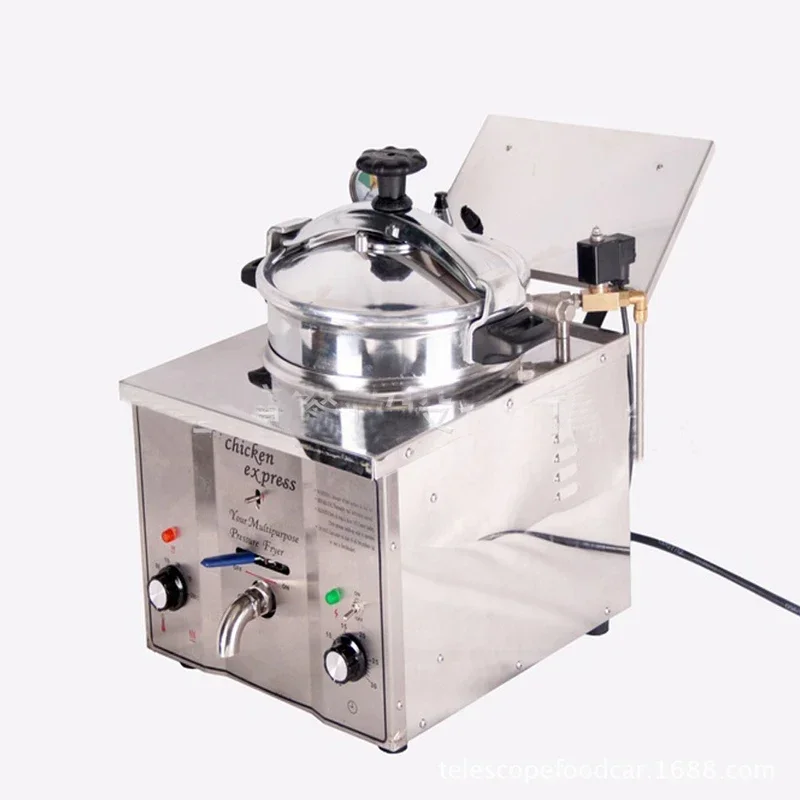 Desktop Pressure Fryer Food Grade Stainless Steel Bench 16L Electric Frying Pan Cooking Appliances Electric Pressure Cookers