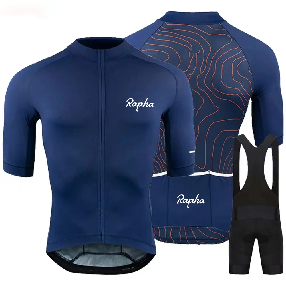 2023 New Summer Men's Short Sleeve Cycling Shorts Suspenders Set New Arrival Cycling Jersey Shirt Outdoor Cycling Clothing 2