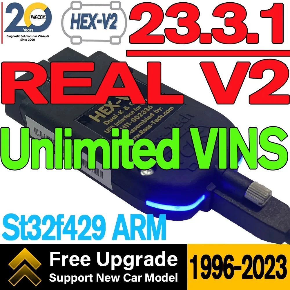 Aggiornamento Multilingue Vag 23.11 Hex V2 Vagcom Interfaccia Usb Per Vw Audi Skoda Seat Autocom Unlimited Vins Cavo Diagnostico Vcds