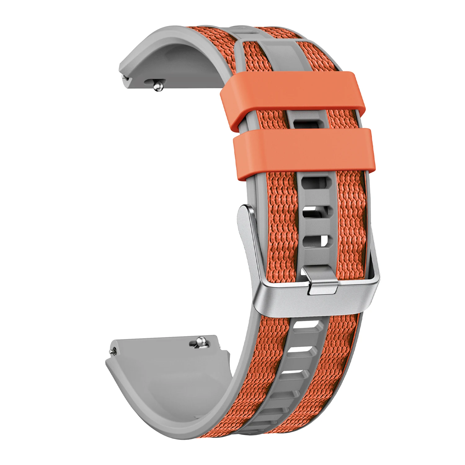 Two-Tone Silicone Sports Strap - 22mm Premium Watchband