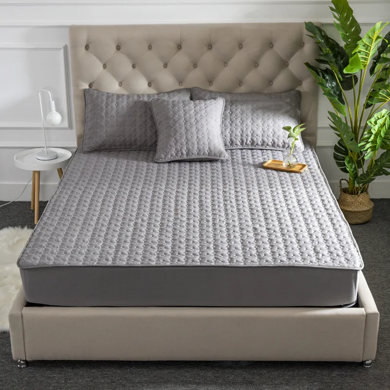 Couvre-matelas épais et matelassé en velours, drap-housse chaud et doux  pelucheux motif cristal, tailles King Queen, taies d'oreiller non incluses  - AliExpress