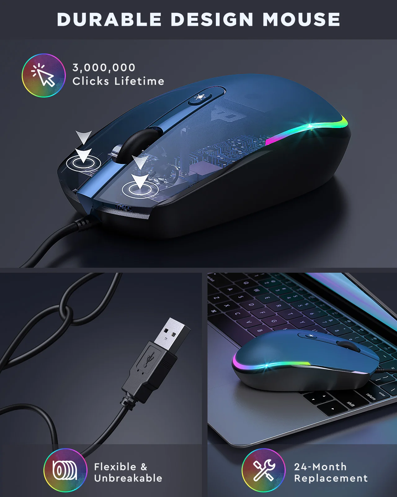 white gaming mouse wireless Jelly comb Wired Mouse LED RGB Backlit USB Mouse Wired Portable Computer PC Laptop Mice Office Mouse For Windows usb wireless mouse