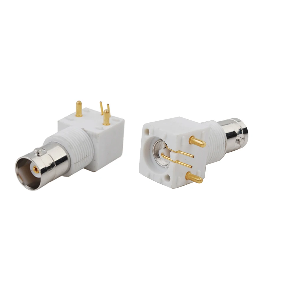 BNC Female Right Angle RF Coaxial Connector for PCB Mount