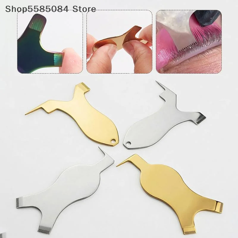 재사용 가능한 스테인레스 스틸 속눈썹 브러쉬 클린 콤 접착 속눈썹 브러쉬 리프팅 컬러 속눈썹 연장 펌 마스카라 도구
