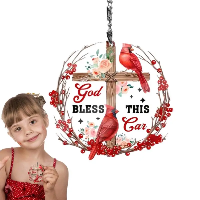 

God Bless This Car Pendant Bless This Car Rear View Mirror Ornament Pendant Charm Interesting Acrylic Ornament Keepsake Gifts