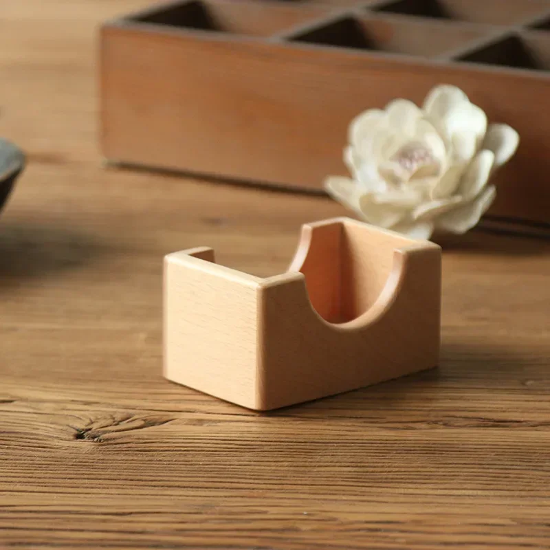 1/6pcs Walnut Wooden Coasters Set Decorative Round Table Mat Heat Insulation Pad Japanese Beverage Coasters Home Decor