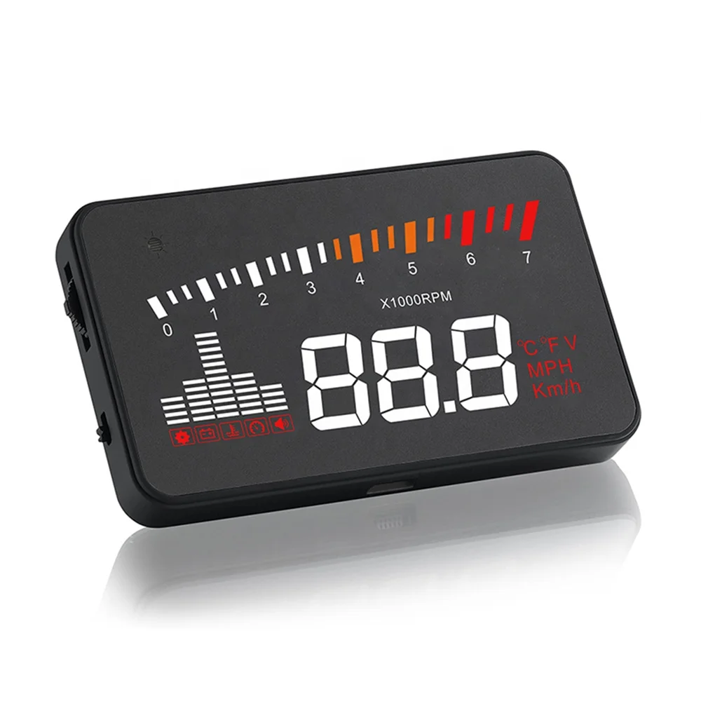 

Car HUD OBD II Head-Up Display Overspeed Warning System Projector Windshield Auto Electronic Voltage Alarm