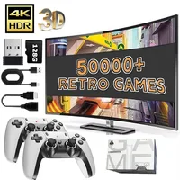 128G Game Stick M15 4K Video TV Game Console Wireless Gamepads Video Game 64G 40000+/50000+ Classic Arcade Games HD Two-player 1