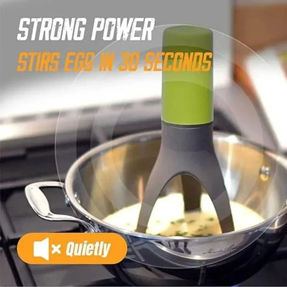 Electric Auto Whisk Stirrer Automatic Pan Stirrer Cooking Kitchen Blender Triangle Egg Beater Food Mixer Kitchen Cooking Utensil