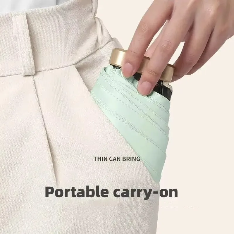 Mini Folding Automatic Umbrella Anti UV Rain Sun Umbrella Fashion Portable Windproof Light Women Men Children Capsule Umbrella 5