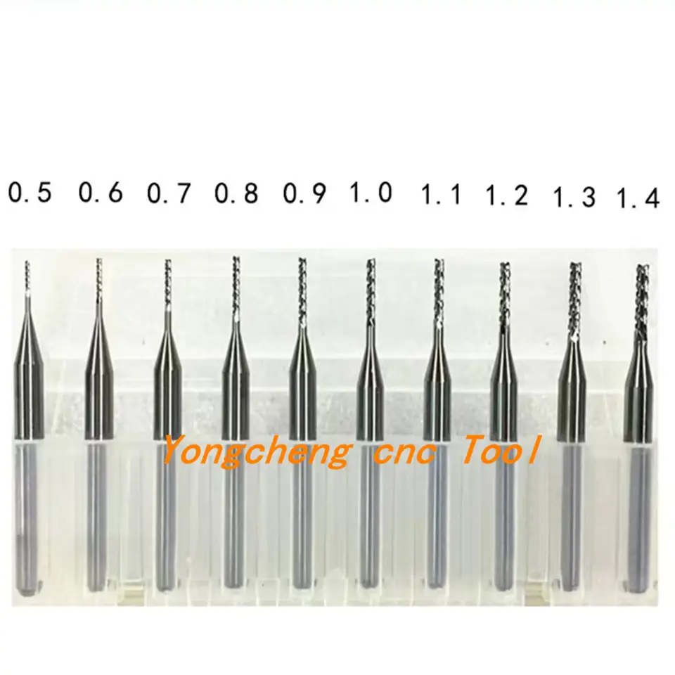 10pcs PCB Corn End Milling Cutter 0.5-3.175mm, 3.175mm (1/8) Shank Hard Alloy PCB Milling Cutter CNC Cutting Milling Cutter image 3