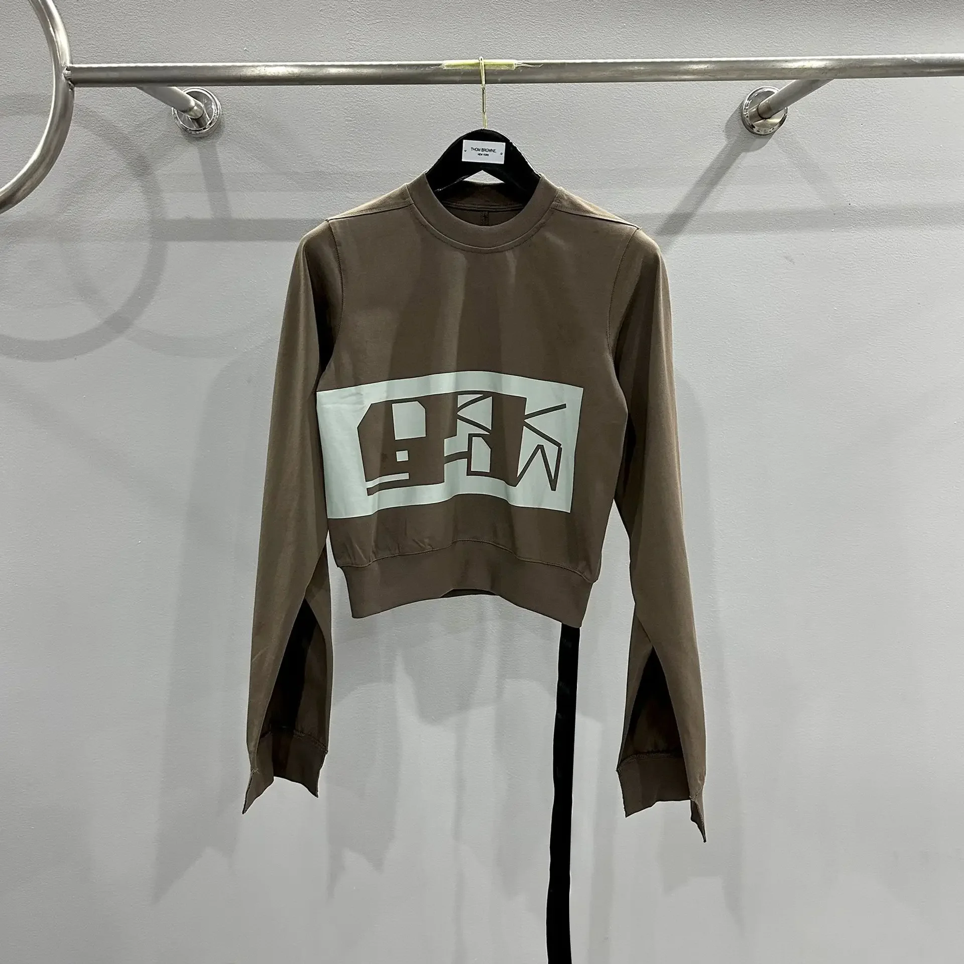 Rick Hoodies Y2K 여성용 긴 소매 하이 스트리트 Owens 풀오버 모노그램 프린트 O넥 Ro Hoodys 남성용 소매 슬릿 스웻셔츠, 신상