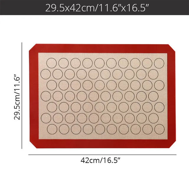 Silicone Macaron Baking Mat - for Bake Pans - Macaroon/Pastry/Cookie Making - Professional Grade Nonstick 3