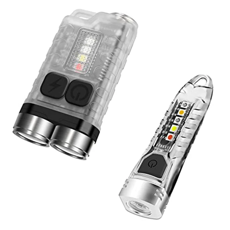 

Мини-фонарики V3 с брелоком, 900LM USB-C перезаряжаемая светодиодная вспышка светильник с задним магнитом, карманный фонарик V1 IPX6