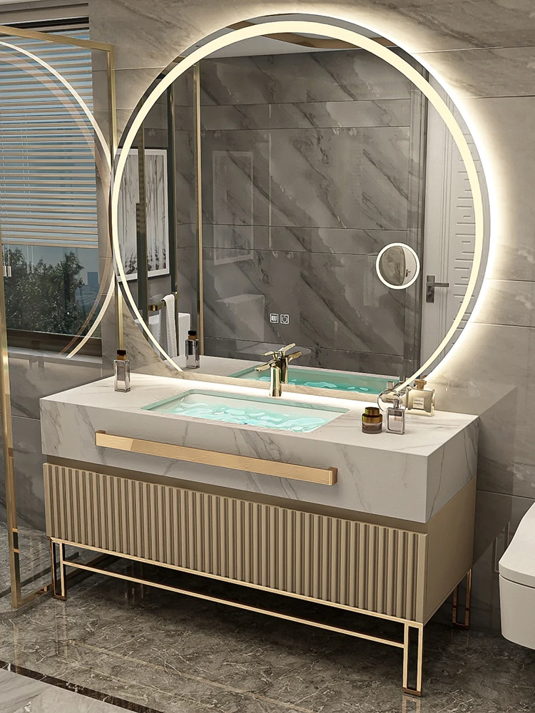 

Rock bathroom cabinet combination modern luxury washbasin basin cabinet bathroom bathroom cabinet washstand landing